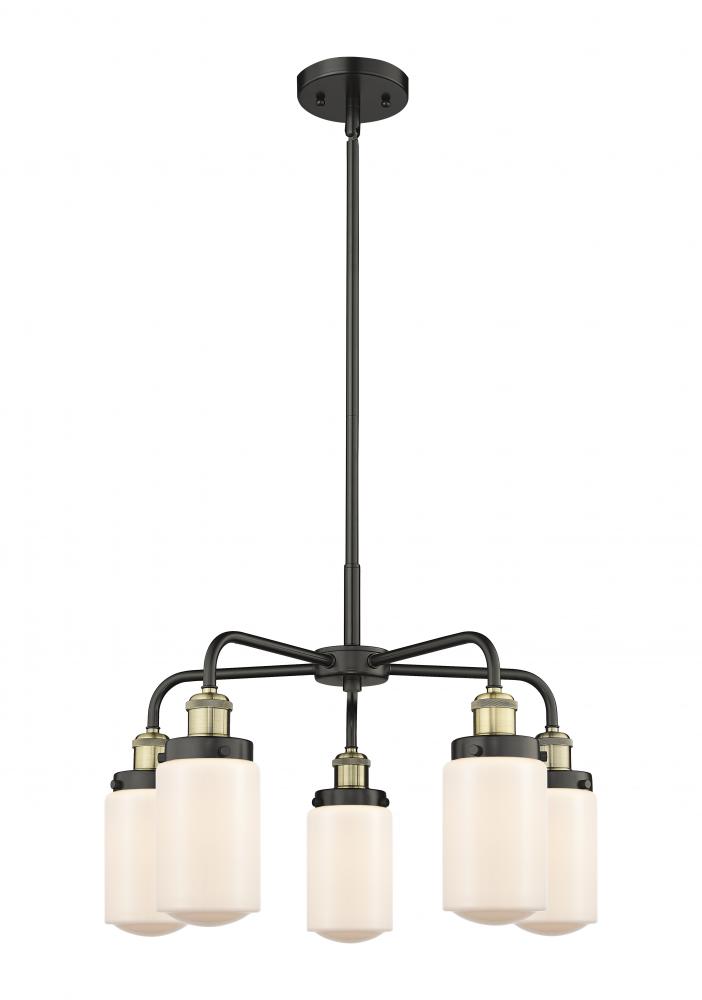 Dover - 5 Light - 23 inch - Black Antique Brass - Chandelier