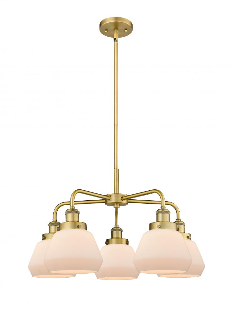 Fulton - 5 Light - 26 inch - Brushed Brass - Chandelier