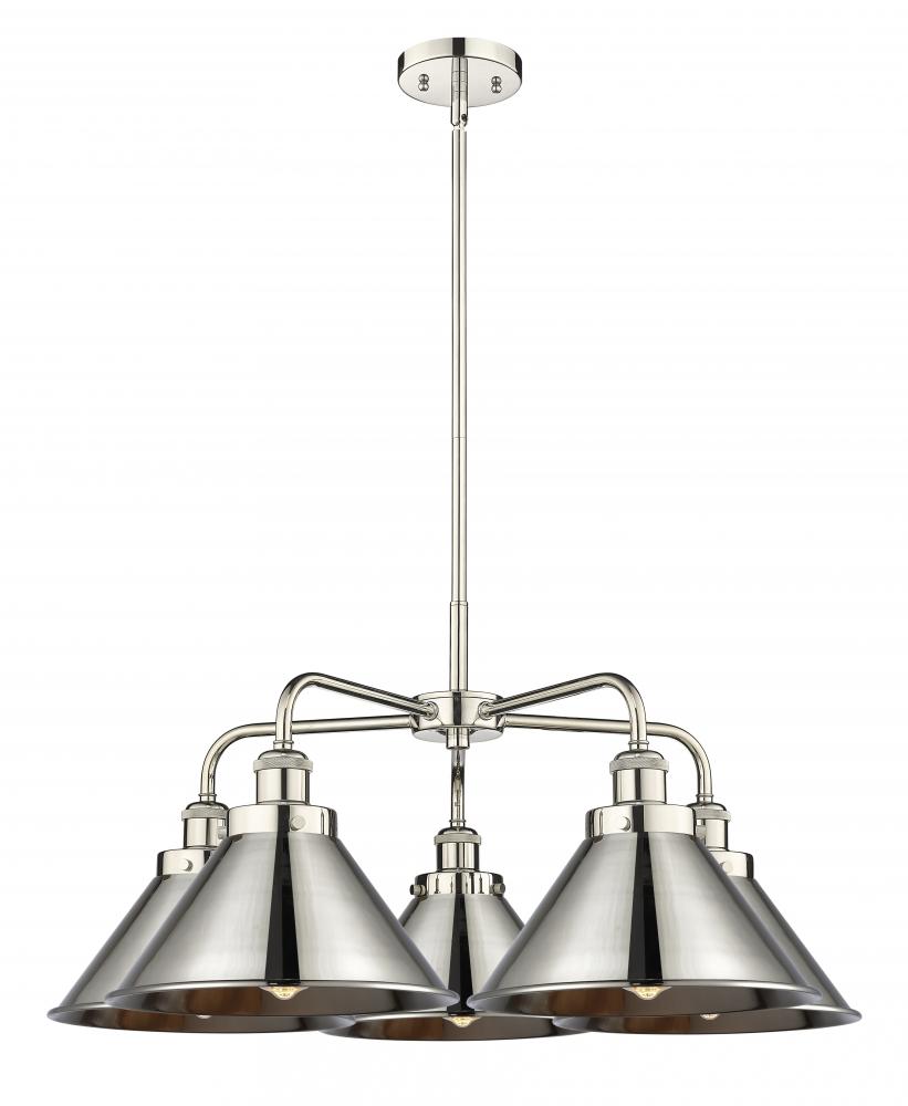 Ballston Urban - 5 Light - 27 inch - Polished Nickel - Chandelier