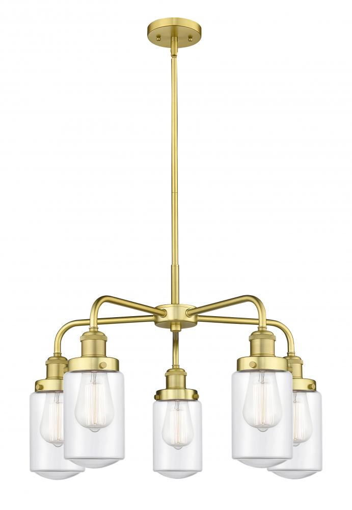 Dover - 5 Light - 23 inch - Satin Gold - Chandelier