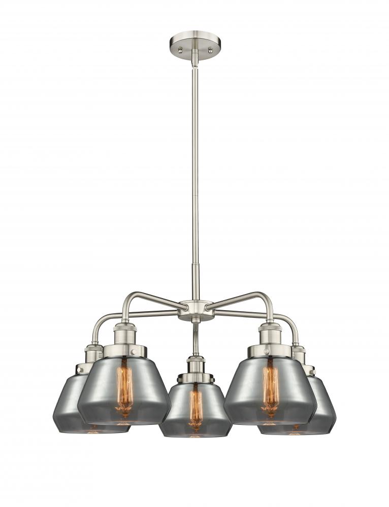 Fulton - 5 Light - 26 inch - Satin Nickel - Chandelier