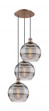 Innovations Lighting 113B-3P-AC-G556-10SM - Rochester - 3 Light - 17 inch - Antique Copper - Cord hung - Multi Pendant