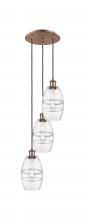 Innovations Lighting 113B-3P-AC-G557-6CL - Vaz - 3 Light - 12 inch - Antique Copper - Cord hung - Multi Pendant