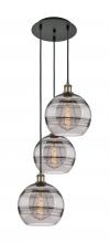 Innovations Lighting 113B-3P-BAB-G556-10SM - Rochester - 3 Light - 17 inch - Black Antique Brass - Cord hung - Multi Pendant