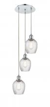  113B-3P-PC-G292 - Salina - 3 Light - 12 inch - Polished Chrome - Cord Hung - Multi Pendant