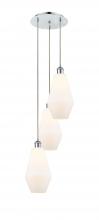  113B-3P-PC-G651-7 - Cindyrella - 3 Light - 14 inch - Polished Chrome - Cord Hung - Multi Pendant