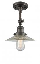 Innovations Lighting 201F-OB-G2 - Halophane - 1 Light - 9 inch - Oil Rubbed Bronze - Semi-Flush Mount