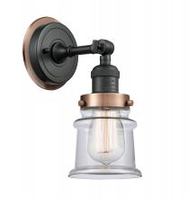 Innovations Lighting 203BK-BPAC-HRAC-G182S - Canton - 1 Light - 5 inch - Matte Black - Sconce