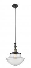  206-BAB-G542 - Oxford - 1 Light - 12 inch - Black Antique Brass - Stem Hung - Mini Pendant