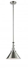  206-PN-M10-PN - Briarcliff - 1 Light - 10 inch - Polished Nickel - Stem Hung - Mini Pendant