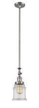 Innovations Lighting 206-SN-G182 - Canton - 1 Light - 6 inch - Brushed Satin Nickel - Stem Hung - Mini Pendant