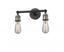  208-BAB - Bare Bulb - 2 Light - 11 inch - Black Antique Brass - Bath Vanity Light