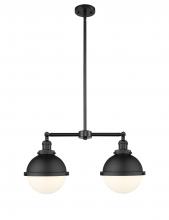 Innovations Lighting 209-BK-HFS-81-BK - Hampden - 2 Light - 18 inch - Matte Black - Stem Hung - Island Light