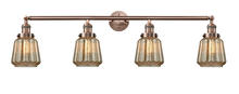 Innovations Lighting 215-AC-G146 - Chatham - 4 Light - 42 inch - Antique Copper - Bath Vanity Light