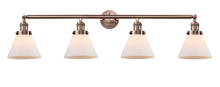 Innovations Lighting 215-AC-G41 - Cone - 4 Light - 44 inch - Antique Copper - Bath Vanity Light