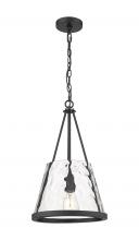 Innovations Lighting 383-1S-BK-G384D-12CL - Lux - 1 Light - 12 inch - Matte Black - Chain Hung - Mini Pendant