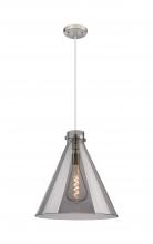 Innovations Lighting 410-1PL-SN-G411-18SM - Newton Cone - 1 Light - 18 inch - Satin Nickel - Cord hung - Pendant