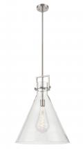  411-1SL-SN-G411-18CL - Newton Cone - 1 Light - 18 inch - Satin Nickel - Pendant