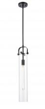  413-1SS-BK-G413-1S-4CL - Pilaster - 1 Light - 4 inch Glass - Matte Black - Pendant