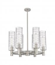  434-6CR-SN-G434-12DE - Crown Point - 6 Light - 24 inch - Satin Nickel - Chandelier