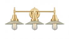  447-3W-SG-G2 - Halophane - 3 Light - 27 inch - Satin Gold - Bath Vanity Light