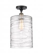 Innovations Lighting 516-1C-BAB-G1113-L - Cobbleskill - 1 Light - 9 inch - Black Antique Brass - Semi-Flush Mount