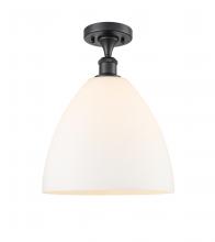 Innovations Lighting 516-1C-BK-GBD-121 - Bristol - 1 Light - 12 inch - Matte Black - Semi-Flush Mount