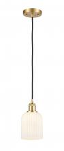 Innovations Lighting 516-1P-SG-G559-5GWH - Bridal Veil - 1 Light - 5 inch - Satin Gold - Cord hung - Mini Pendant