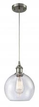 Innovations Lighting 516-1P-SN-G124-LED - Athens - 1 Light - 8 inch - Brushed Satin Nickel - Cord hung - Mini Pendant