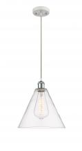 Innovations Lighting 516-1P-WPC-GBC-122 - Berkshire - 1 Light - 12 inch - White Polished Chrome - Cord hung - Mini Pendant