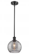 Innovations Lighting 516-1S-BK-G1213-8SM - Athens Deco Swirl - 1 Light - 8 inch - Matte Black - Mini Pendant