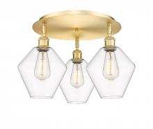 Innovations Lighting 516-3C-SG-G652-8 - Cindyrella - 3 Light - 20 inch - Satin Gold - Flush Mount