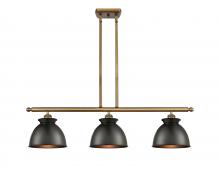  516-3I-BB-M14-BK - Adirondack - 3 Light - 36 inch - Brushed Brass - Cord hung - Island Light