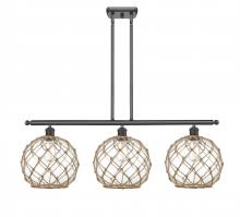 Innovations Lighting 516-3I-OB-G122-10RB - Farmhouse Rope - 3 Light - 37 inch - Oil Rubbed Bronze - Cord hung - Island Light