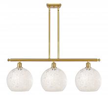 Innovations Lighting 516-3I-SG-G1216-10WM - White Mouchette - 3 Light - 37 inch - Satin Gold - Stem Hung - Island Light