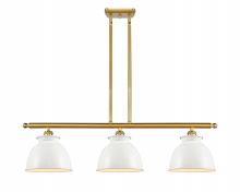  516-3I-SG-M14-W - Adirondack - 3 Light - 36 inch - Satin Gold - Cord hung - Island Light