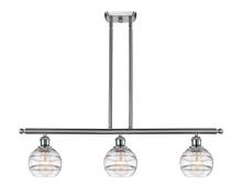  516-3I-SN-G556-6CL - Rochester - 3 Light - 36 inch - Brushed Satin Nickel - Cord hung - Island Light