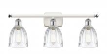 Innovations Lighting 516-3W-WPC-G442 - Brookfield - 3 Light - 26 inch - White Polished Chrome - Bath Vanity Light