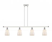  516-4I-WPC-G391 - Ellery - 4 Light - 48 inch - White Polished Chrome - Cord hung - Island Light