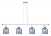  516-4I-WPC-G558-6BL - Bella - 4 Light - 48 inch - White Polished Chrome - Cord hung - Island Light