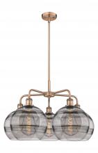 Innovations Lighting 516-5CR-AC-G556-10SM - Rochester - 5 Light - 28 inch - Antique Copper - Chandelier