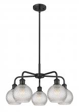 Innovations Lighting 516-5CR-BK-G122C-6CL - Athens - 5 Light - 24 inch - Matte Black - Chandelier