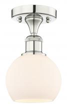 Innovations Lighting 616-1F-PN-G121-6 - Athens - 1 Light - 6 inch - Polished Nickel - Semi-Flush Mount