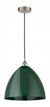 Innovations Lighting 616-1P-SN-MBD-16-GR-LED - Plymouth - 1 Light - 16 inch - Brushed Satin Nickel - Cord hung - Mini Pendant