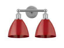  616-2W-PC-MBD-75-RD - Plymouth - 2 Light - 17 inch - Polished Chrome - Bath Vanity Light