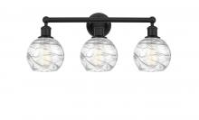 Innovations Lighting 616-3W-BK-G1213-6 - Athens Deco Swirl - 3 Light - 24 inch - Matte Black - Bath Vanity Light