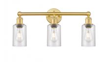  616-3W-SG-G804 - Clymer - 3 Light - 22 inch - Satin Gold - Bath Vanity Light