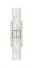  617-2W-SN-G617-8DE - Boreas - 2 Light - 18 inch - Satin Nickel - Bath Vanity Light