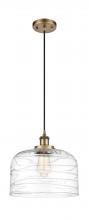 Innovations Lighting 916-1P-BB-G713-L - Bell - 1 Light - 12 inch - Brushed Brass - Cord hung - Mini Pendant