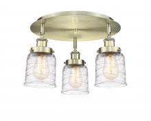 Innovations Lighting 916-3C-AB-G513 - Bell - 3 Light - 17 inch - Antique Brass - Flush Mount